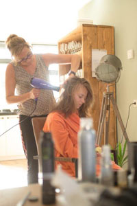 huid en haar kapsalon visagie